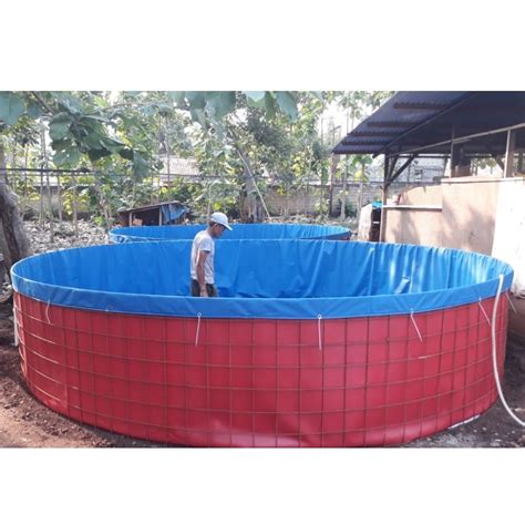 Jual Kolam Terpal Bundar Diameter 5 Meter Tinggi 105cm Full Set