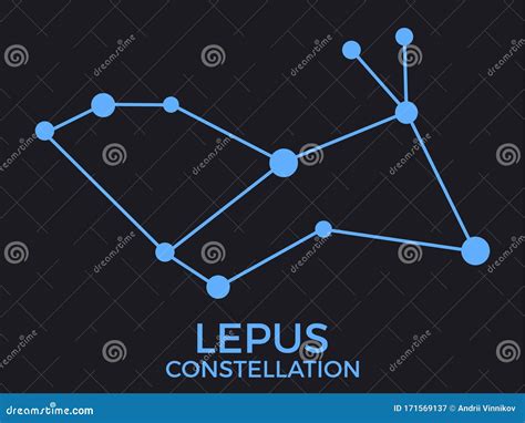 Lepus Constellation Vector Illustration | CartoonDealer.com #48873066