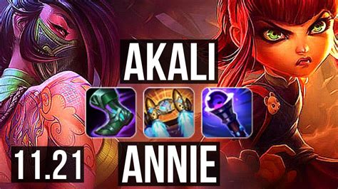 Akali Vs Annie Mid 1 5m Mastery Legendary 500 Games 11 3 5 Na