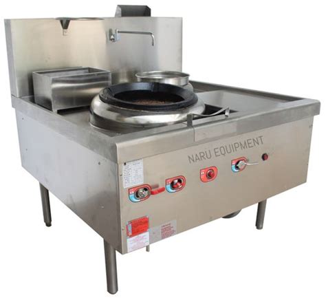 Stainless Steel Chinese Gas Range For Restaurant Color Silver At Rs