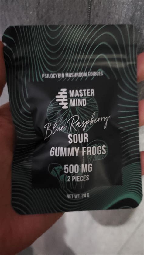 Mastermind Blue Raspberry Shroom Gummy Frogs 2 X 500mg Bc Bud Supply