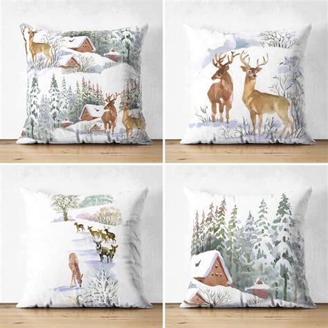 Poszewki Na Poduszki Zestaw 4 Szt 45x45 Cm Minimalist Cushion Covers