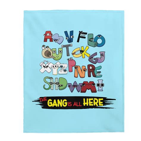 Alphabet Lore Velveteen Plush Blanket Etsy