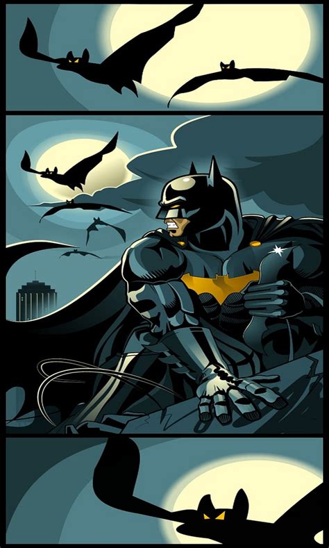 Night Of Bats Art Batman Comic Book Dark Knight Dc Comics Super