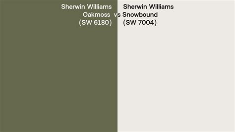 Sherwin Williams Oakmoss Vs Snowbound Side By Side Comparison