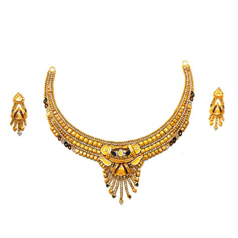 Trendy Gold Necklace Set Kasturidiamond