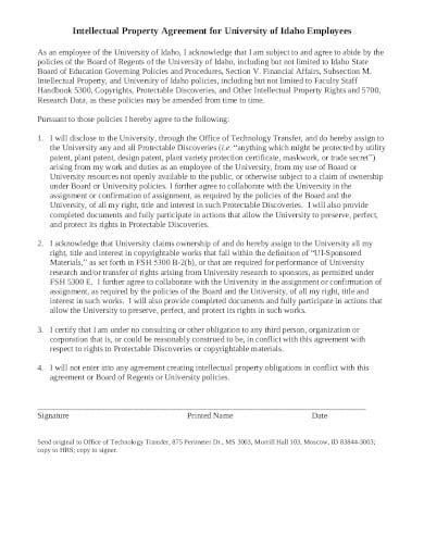 17 Intellectual Property Agreement Templates Pdf Doc Free And Premium Templates