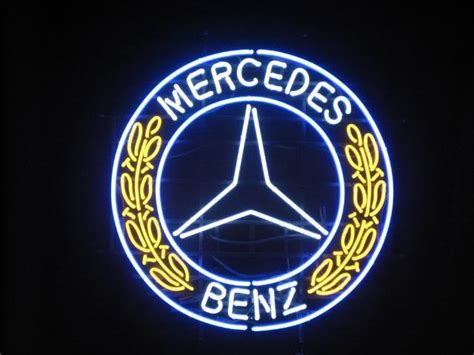 Custom Mercedes Benz Neon Sign Real Neon Light Custom Neon Signs