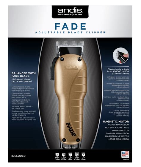 Машинка парикмахерская Andis US-1 Fade 66375 Metallic Gold для стрижки ...