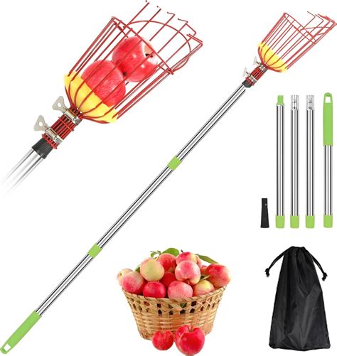 Amazon Anewkle 13 Feet Fruit Picker Pole Tool With Basket Apple