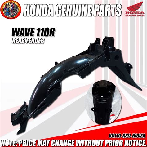 WAVE 110R REAR FENDER SET HPI GENUINE 80110 K89 H00ZA Shopee