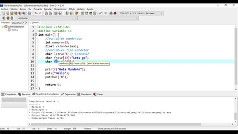 Programación en C Librería stdio h Tipos de variables sintaxis YouTube