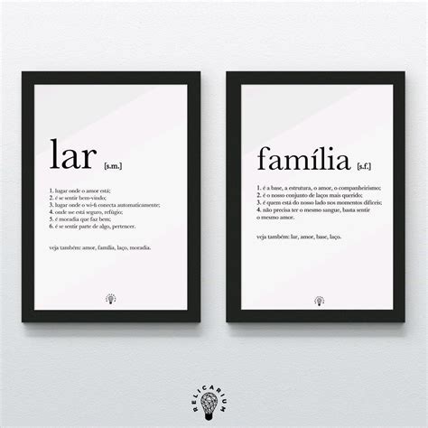 Kit De Quadros Família Lar Significado A4 No Elo7 Loja Relicarium 12f460f