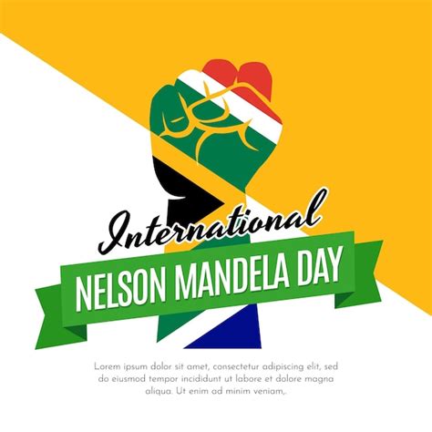 Premium Vector Flat Nelson Mandela International Day Illustration