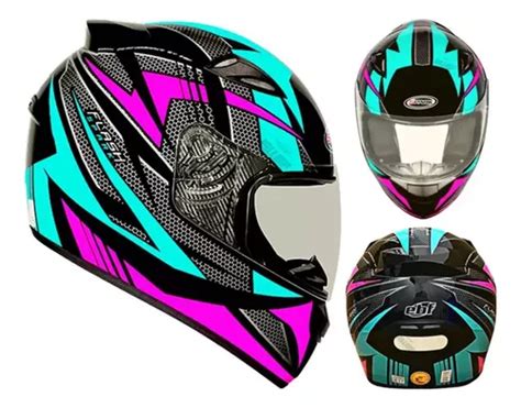 Capacete Moto Feminino Ebf Spark Flash Tiffany Lançamento Frete grátis