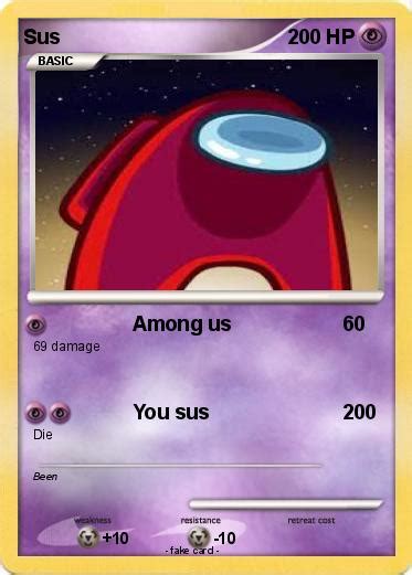 Pok Mon Sus Among Us My Pokemon Card