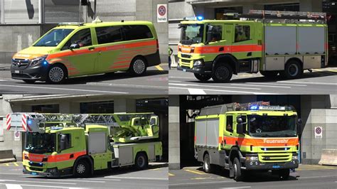 Apartment Fire Berufsfeuerwehr Zürich ELW Löschzug FW Süd im