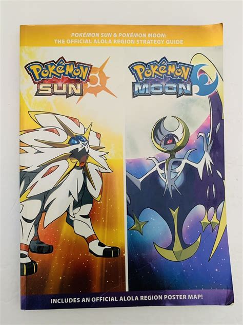 Pokemon Sun And Moon Official Alola Region Strategy Guide W Poster Map