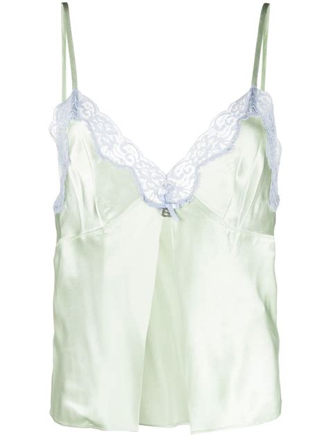 Alexander Wang Lace Trim Silk Camisole Farfetch