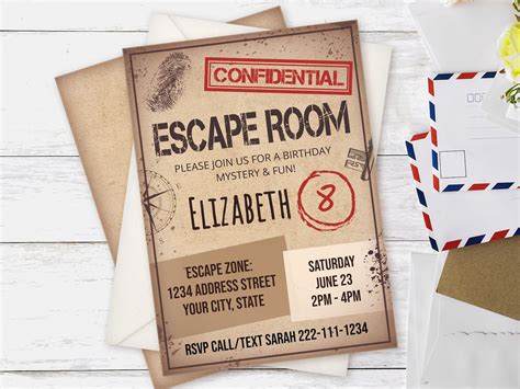 Escape Room Birthday Invitation Editable Escape Room Invitation Escape Room Party For Girls