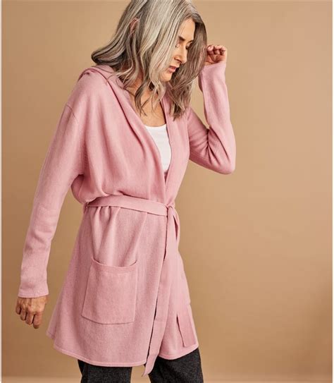 Rosebud Womens Short Dressing Gown With Hood Woolovers Au