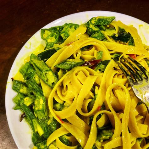 pasta kacang bendi masak lemak cili padi