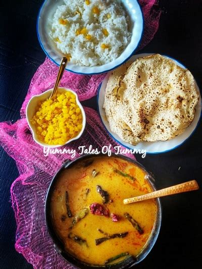 Sindhi Kadhi Steamed Rice With Sweet Boondi Sev Yummy Tales Of Tummy