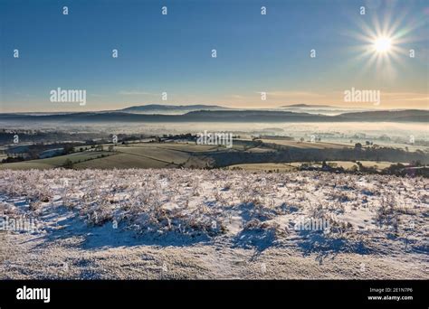 Sunshine Over Brown Clee Hill Titterstone Clee Hill Wenlock Edge And