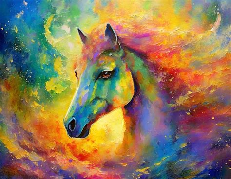 Premium AI Image Enigmatic Kelpie In Ethereal Acrylic Painting Mystic