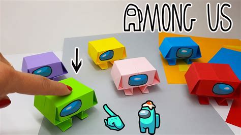 Амонг АСПрыгающий Among Us Origamidiy Among Us Paper Craftsamong Us