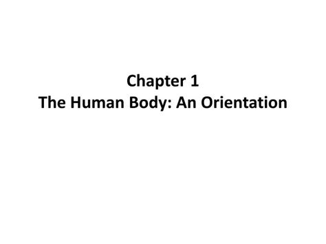 Ppt Chapter The Human Body An Orientation Powerpoint Presentation