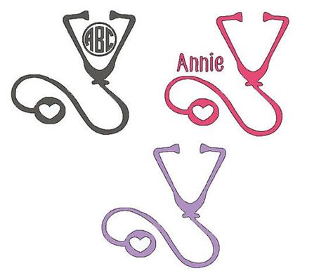 Personalized Stethoscope Vinyl Decal Indoor Vinyl Listing Etsy