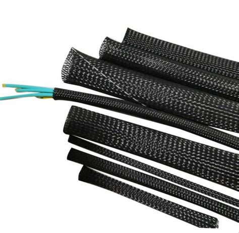 Halogen Free Pet Expandable Braided Sleeving Wire Harnesses Protection