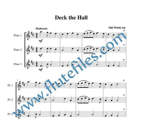 Deck The Hall Flute Trio Flute Files Publishing