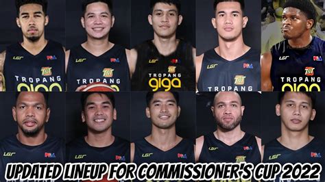 Tnt Tropang Giga Updated Lineup For Pba Commissioner S Cup New