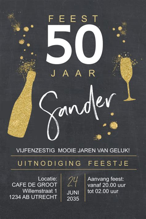 Menukaart Voor Een Feestje Met Goud Tinten Confetti