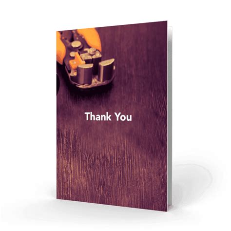 Electrician Memorial Thank You Acknowledgment Card