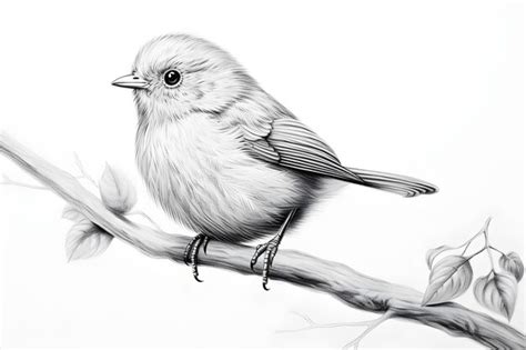 Premium Photo | Childs pencil drawing Bird Concept Bird Drawing Child ...