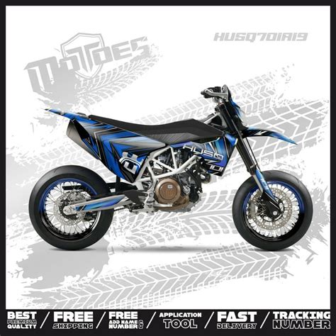 FIT HUSQVARNA 701 2016 2022 SUPERMOTO DECAL FLUO GRAPHIC KIT BOLD