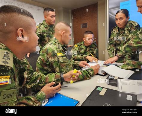 Students From The Colombian Army Noncommissioned Officer Academy