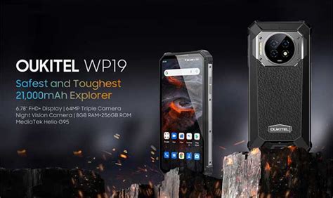 WP19 8GB 256GB 21000mAh WP Series 手机 Oukitel手机