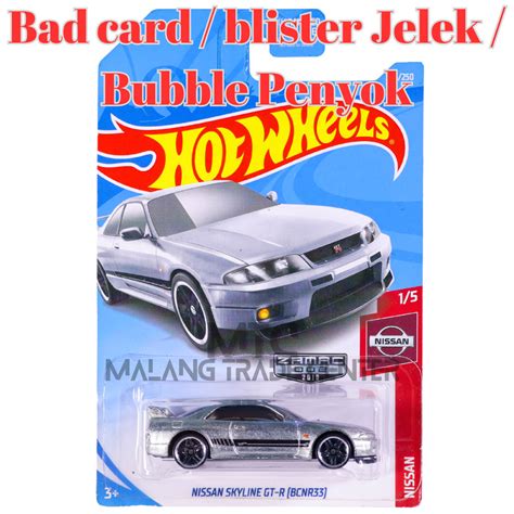 Hot Wheels Nissan Skyline Gt R Bnr Dark Zamac Bad Blister Bad Card Consider Loose Shopee