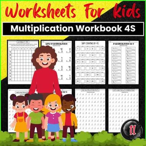 Multiplication Worksheets 4s By Lib Anatomy School Tpt