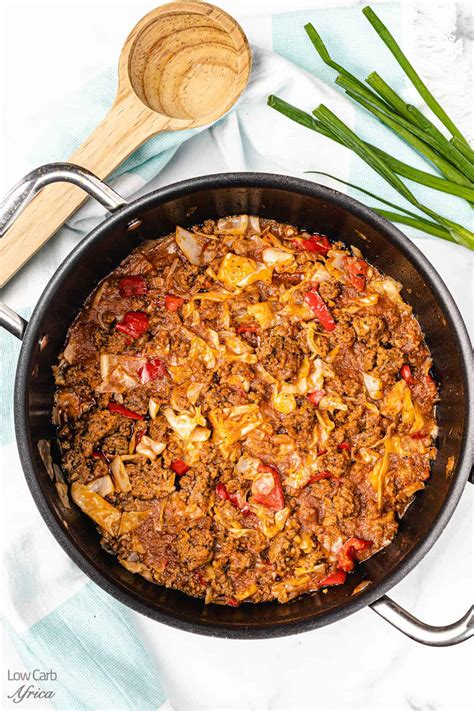 African Cabbage Stew With Ground Beef Low Carb Africa