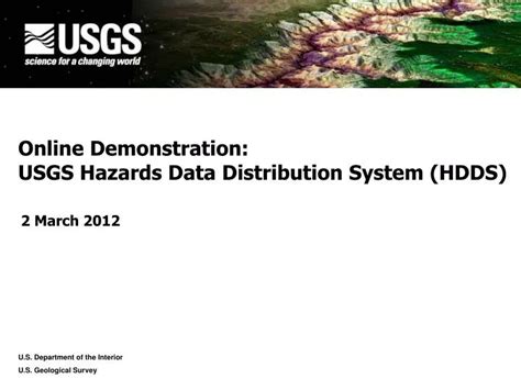 PPT Online Demonstration USGS Hazards Data Distribution System HDDS