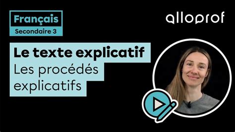 Les Proc D S Explicatifs Fran Ais Alloprof Youtube