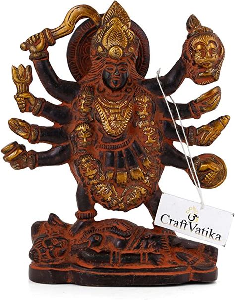 craftvatika groß Göttin Durga Devi Messing Statue Antik Finish Maa