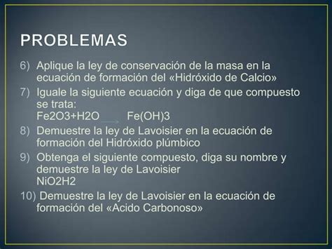 Problemas Propuestos Quimica Inorganica Ppt Descarga Gratuita