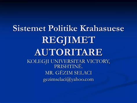 PPT Sistemet Politike Krahasuese REGJIMET AUTORITARE PowerPoint