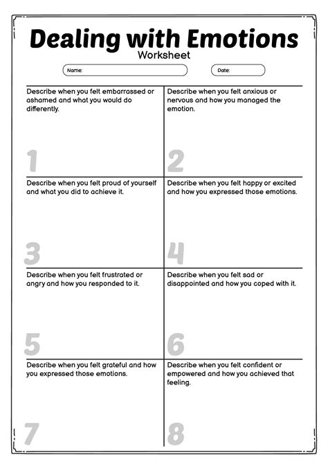 Dealing With Emotions Worksheet En 2024 Aprendizaje Emocional